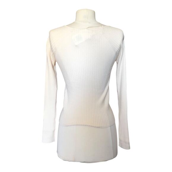 L Space Camryn Top Ivory Ribbed Sweater Long Sleeve Women's Size Small NWT - Picture 6 of 16